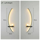 Modern LED Wall Lamp – Minimalist Art Design for Bedroom, Living Room, and Bathroom, Gold/Black