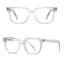 Kachawoo anti blue light glasses TR90 acetate men square glasses frame for women trend Koren style unisex transparent grey