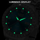 LIGE 2025 New Men Watch Stainless Steel Business Luxury Waterproof Luminous Date Quartz Wristwatches For Men Relogios Masculino
