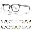 Kachawoo anti blue light glasses TR90 acetate men square glasses frame for women trend Koren style unisex transparent grey