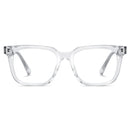 Kachawoo anti blue light glasses TR90 acetate men square glasses frame for women trend Koren style unisex transparent grey