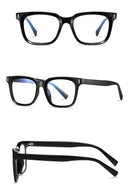Kachawoo anti blue light glasses TR90 acetate men square glasses frame for women trend Koren style unisex transparent grey