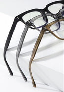 Kachawoo anti blue light glasses TR90 acetate men square glasses frame for women trend Koren style unisex transparent grey