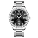 LIGE 2025 New Men Watch Stainless Steel Business Luxury Waterproof Luminous Date Quartz Wristwatches For Men Relogios Masculino