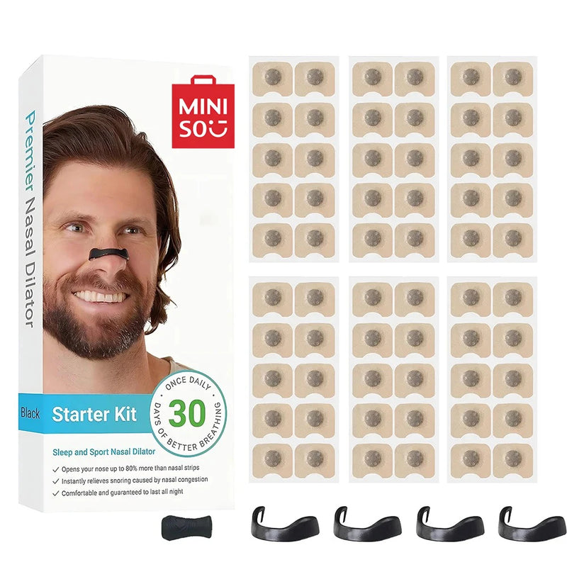 MINISO Sport Nasal Strips Magnetic Nasal Breathing Dilator Kits Increase Air Intake Sleeping Nose Breathe Strips Nasal Dilators