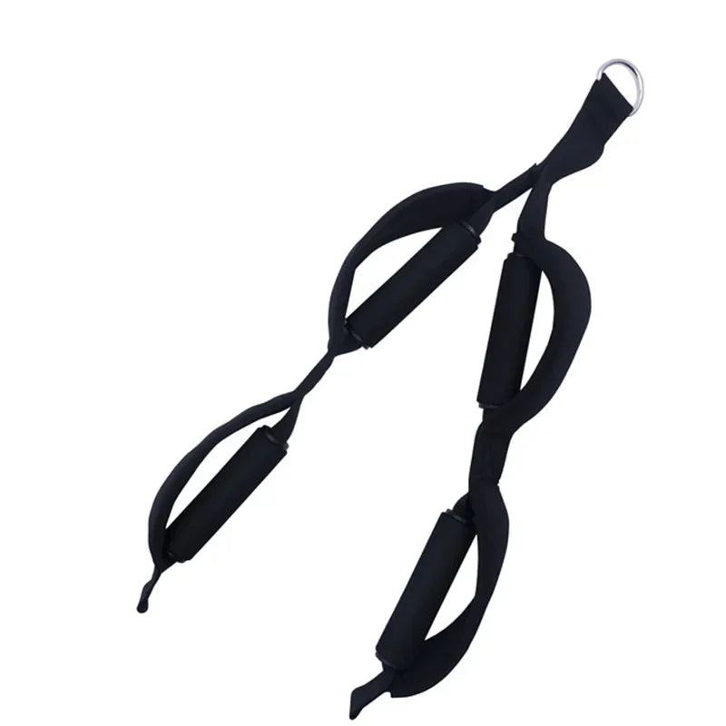 Tricep Pull Down Rope Cable Attachment With 2 Sets Of Handles Neoprene Pads For Home Gym Workout