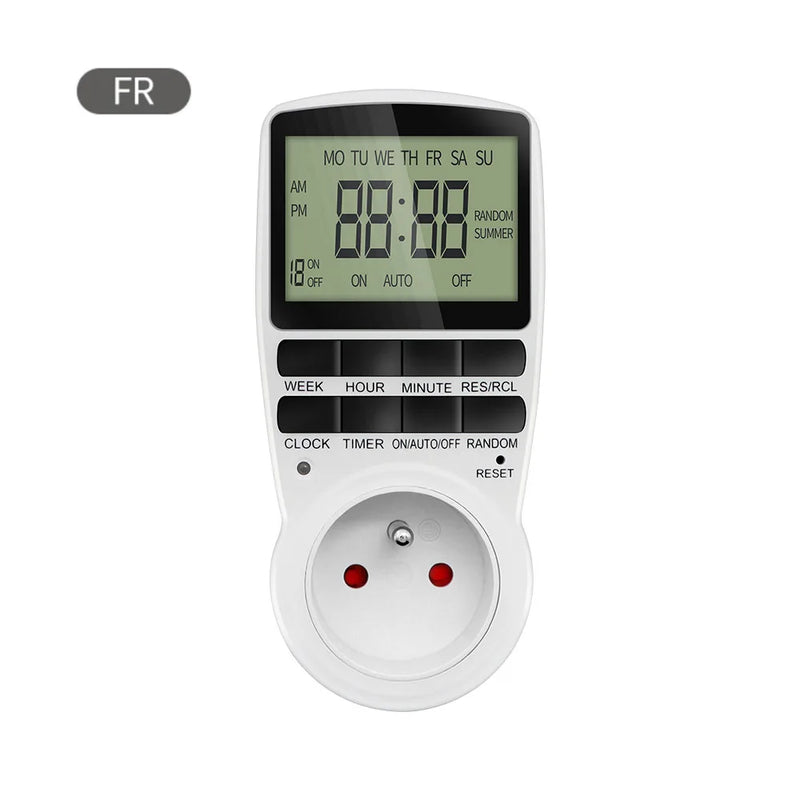 Digital Timer Switch EU Programmable Electronic Timing Socket US UK FR AU Plug Outlet Kitchen Appliance Time Control Day/Hour