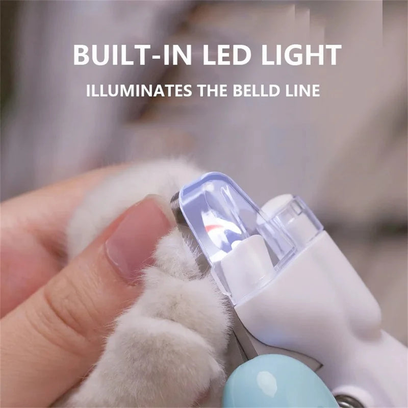 Pet Nail Clippers Cat Dog Nail Trimmer Labor Saving Nail Clipper With Led Light Electric Nail Grinder Dog Grooming Supplies