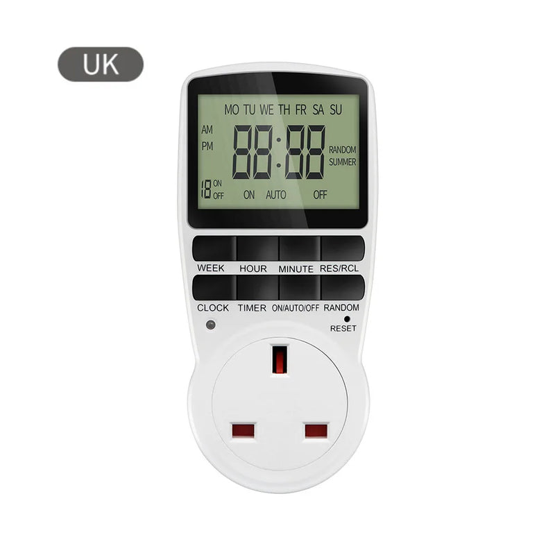Digital Timer Switch EU Programmable Electronic Timing Socket US UK FR AU Plug Outlet Kitchen Appliance Time Control Day/Hour