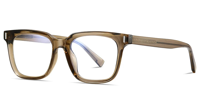 Kachawoo anti blue light glasses TR90 acetate men square glasses frame for women trend Koren style unisex transparent grey