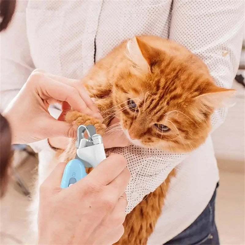 Pet Nail Clippers Cat Dog Nail Trimmer Labor Saving Nail Clipper With Led Light Electric Nail Grinder Dog Grooming Supplies