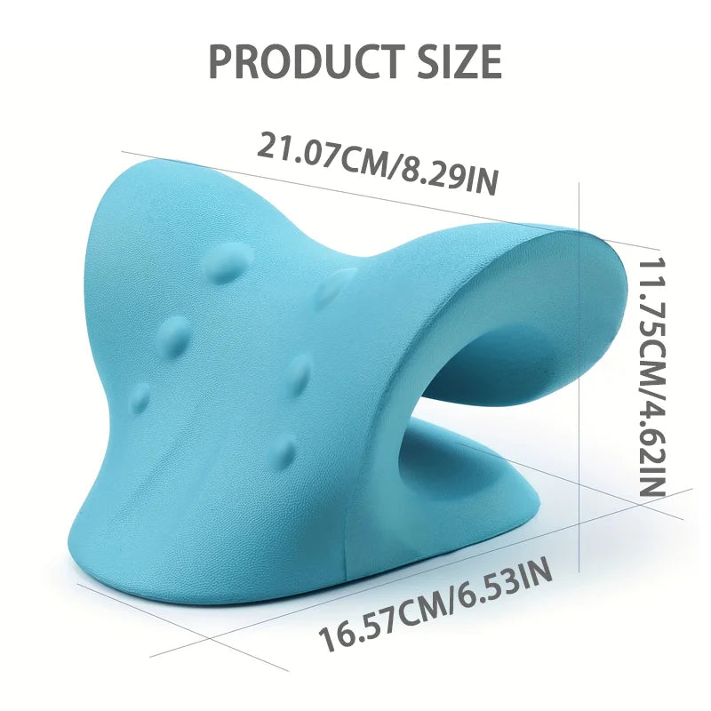 Neck Shoulder Stretcher Relaxer Cervical Chiropractic Traction Device Massage Pillow for Pain Relief Cervical Spine Alignment