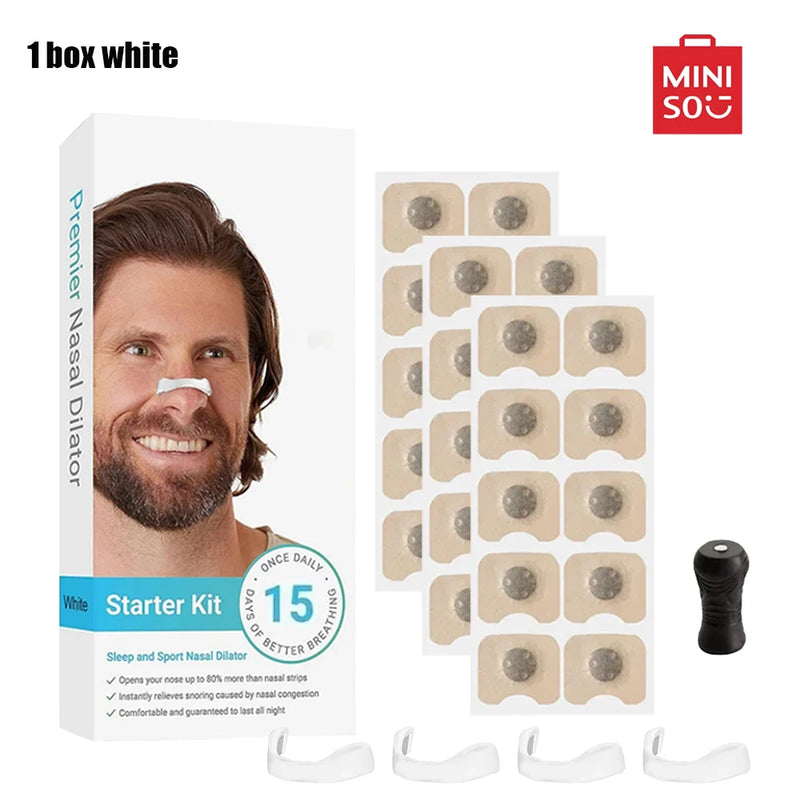 MINISO Sport Nasal Strips Magnetic Nasal Breathing Dilator Kits Increase Air Intake Sleeping Nose Breathe Strips Nasal Dilators