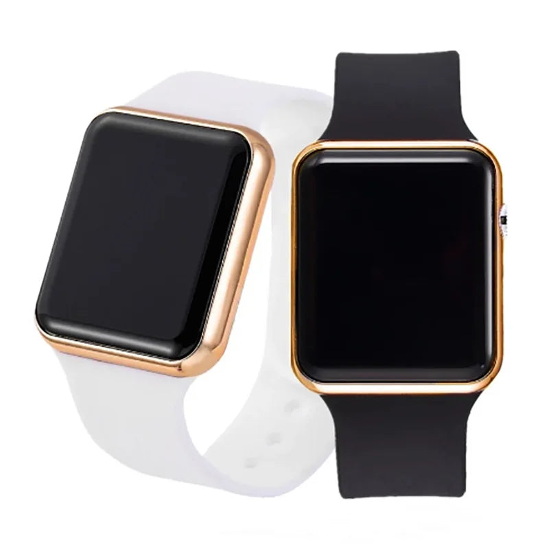 Fashion Sport Digital Watch Women Men Square LED Watches Silicone Belt Electronic Women Digital Watches Clock Montre Femme