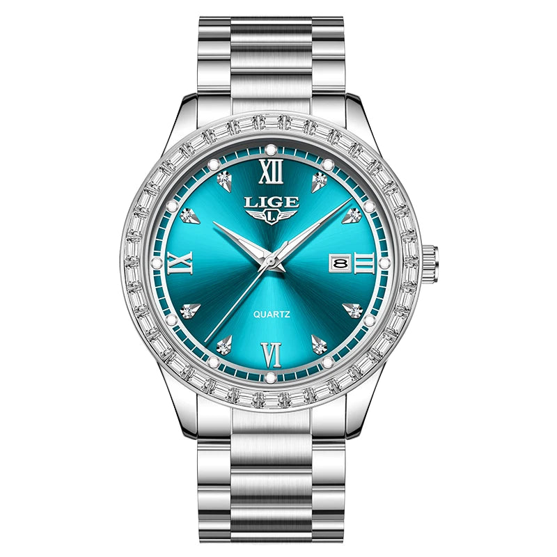 LIGE 2025 New Men Watch Stainless Steel Business Luxury Waterproof Luminous Date Quartz Wristwatches For Men Relogios Masculino