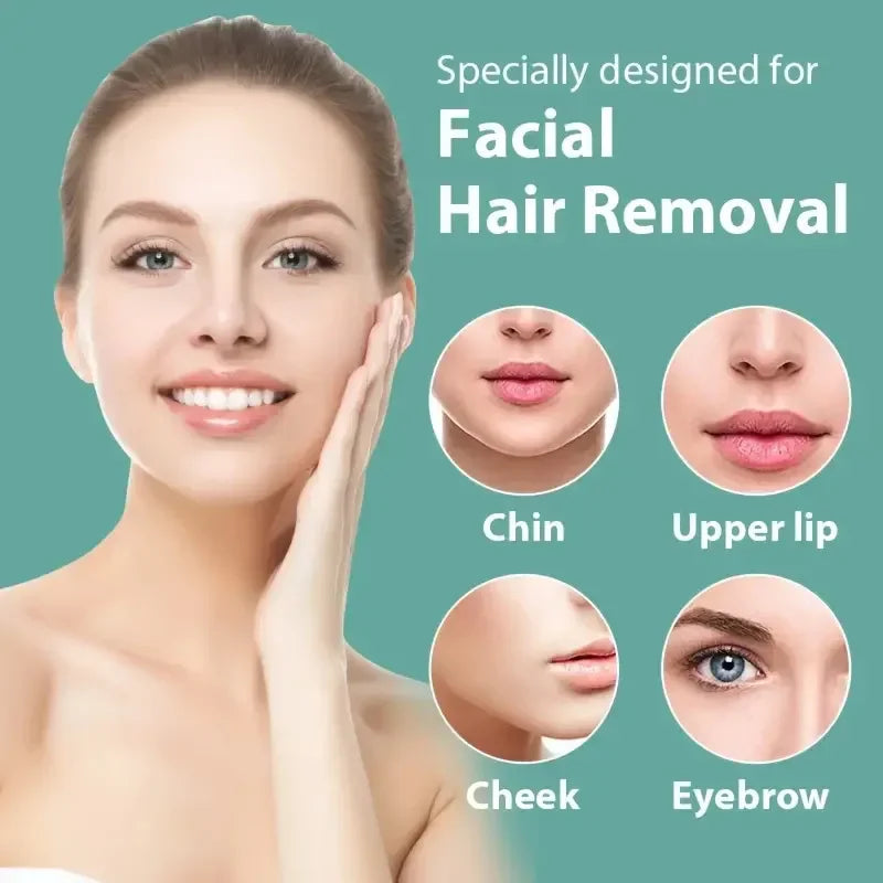 Facial Wax Strips, Facial Hair Removal, Quick and Painless Hair Removal Kit Double Sides Strips