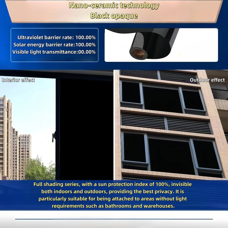 One-Way Perspective Window Film Household Insulating Glass Film 99% Uv for Windows, Balcony, Privacy Protection Mirror Reflective Glass Sticker