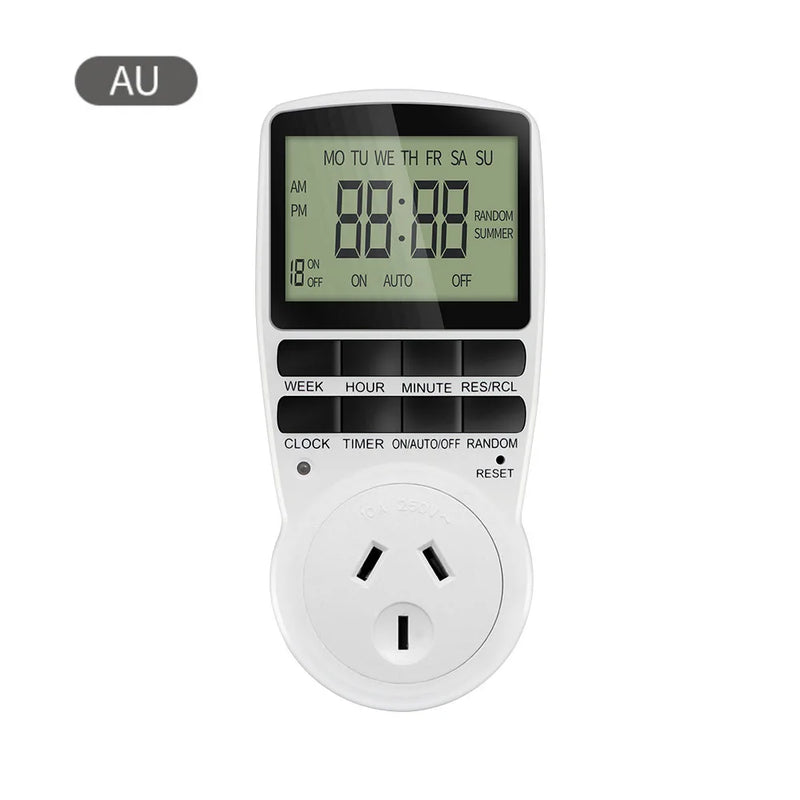 Digital Timer Switch EU Programmable Electronic Timing Socket US UK FR AU Plug Outlet Kitchen Appliance Time Control Day/Hour