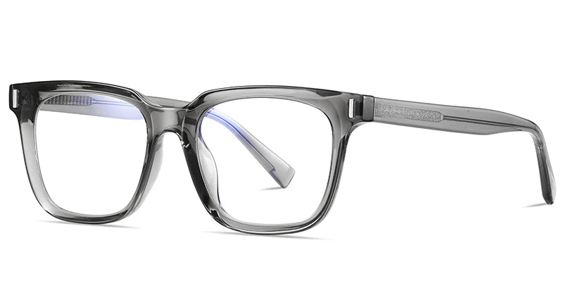Kachawoo anti blue light glasses TR90 acetate men square glasses frame for women trend Koren style unisex transparent grey