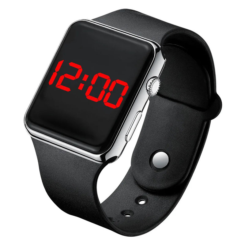 Fashion Sport Digital Watch Women Men Square LED Watches Silicone Belt Electronic Women Digital Watches Clock Montre Femme