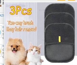 Animal Hair Remover Glove Pet Anti-static Removal Household Sofa Clothes Brush Double-sided Adhesive Hair Cat and Dog Hair Care