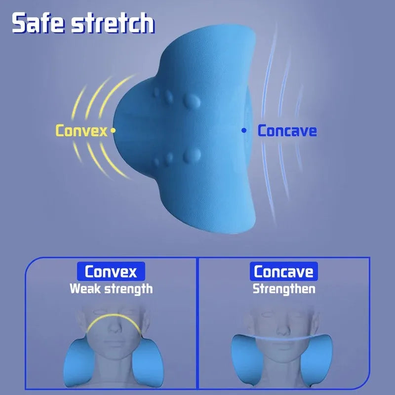 Neck Shoulder Stretcher Relaxer Cervical Chiropractic Traction Device Massage Pillow for Pain Relief Cervical Spine Alignment