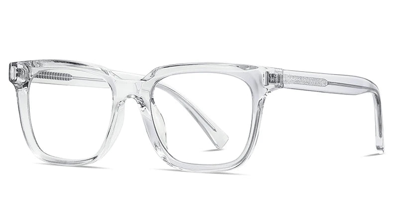 Kachawoo anti blue light glasses TR90 acetate men square glasses frame for women trend Koren style unisex transparent grey