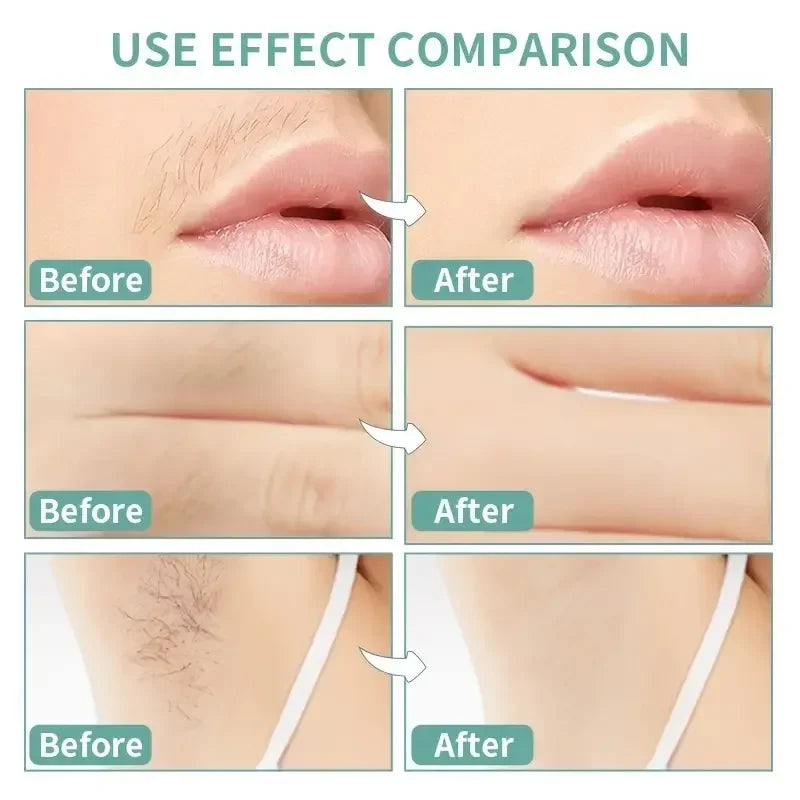 Facial Wax Strips, Facial Hair Removal, Quick and Painless Hair Removal Kit Double Sides Strips