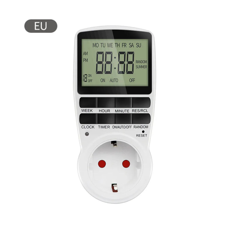 Digital Timer Switch EU Programmable Electronic Timing Socket US UK FR AU Plug Outlet Kitchen Appliance Time Control Day/Hour
