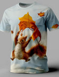 Men's Animal Funny T Shirt Short Sleeve T shirt 3D Print O-Neck Shirts Exaggerated Designer Party Summer Casual Clothing Apparel