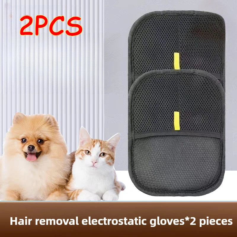 Animal Hair Remover Glove Pet Anti-static Removal Household Sofa Clothes Brush Double-sided Adhesive Hair Cat and Dog Hair Care